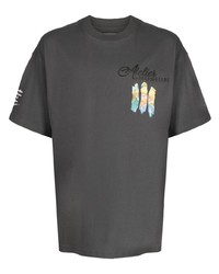 Мужская темно-серая футболка с круглым вырезом с принтом от Musium Div.