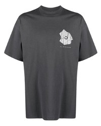 Мужская темно-серая футболка с круглым вырезом с принтом от Objects IV Life