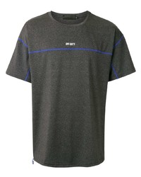 Мужская темно-серая футболка с круглым вырезом с принтом от Off Duty