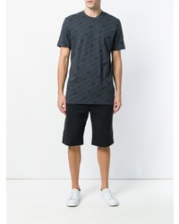 Мужская темно-серая футболка с круглым вырезом с принтом от adidas