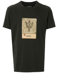 Мужская темно-серая футболка с круглым вырезом с принтом от OSKLEN