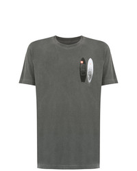 Мужская темно-серая футболка с круглым вырезом с принтом от OSKLEN