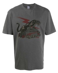 Мужская темно-серая футболка с круглым вырезом с принтом от Puma