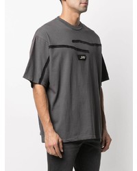 Мужская темно-серая футболка с круглым вырезом с принтом от VAL KRISTOPHE