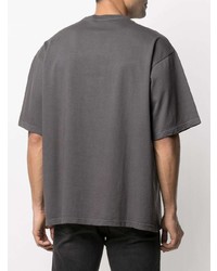 Мужская темно-серая футболка с круглым вырезом с принтом от VAL KRISTOPHE