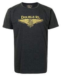 Мужская темно-серая футболка с круглым вырезом с принтом от Ralph Lauren RRL