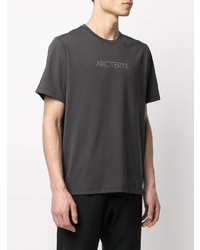 Мужская темно-серая футболка с круглым вырезом с принтом от Arc'teryx