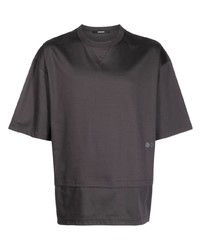 Мужская темно-серая футболка с круглым вырезом с принтом от SONGZIO