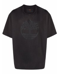 Мужская темно-серая футболка с круглым вырезом с принтом от Timberland