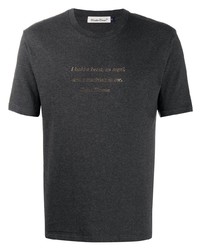 Мужская темно-серая футболка с круглым вырезом с принтом от Undercover