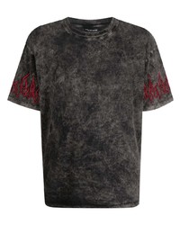 Мужская темно-серая футболка с круглым вырезом с принтом от Vision Of Super