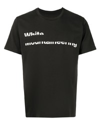 Мужская темно-серая футболка с круглым вырезом с принтом от White Mountaineering
