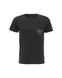 Мужская темно-серая футболка с круглым вырезом с принтом от Wrangler