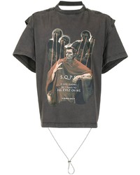 Мужская темно-серая футболка с круглым вырезом с принтом от Y/Project