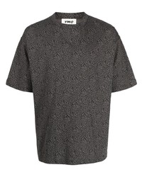 Мужская темно-серая футболка с круглым вырезом с принтом от YMC