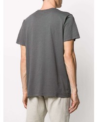 Мужская темно-серая футболка с круглым вырезом с принтом от Isabel Marant