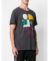 Мужская темно-серая футболка с круглым вырезом с принтом от Isabel Marant