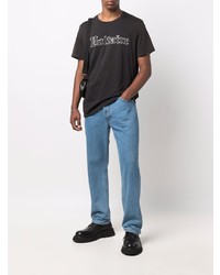 Мужская темно-серая футболка с круглым вырезом с украшением от Zadig & Voltaire