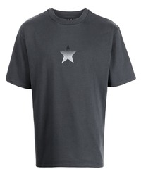 Мужская темно-серая футболка с круглым вырезом со звездами от agnès b.