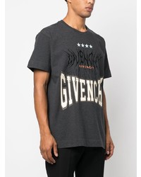 Мужская темно-серая футболка с круглым вырезом со звездами от Givenchy