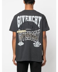 Мужская темно-серая футболка с круглым вырезом со звездами от Givenchy