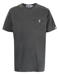 Мужская темно-серая футболка с круглым вырезом от A Bathing Ape