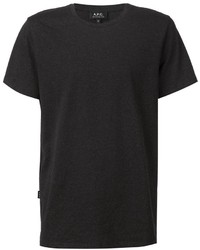 Мужская темно-серая футболка с круглым вырезом от A.P.C.