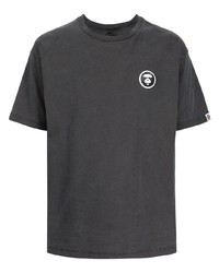 Мужская темно-серая футболка с круглым вырезом от AAPE BY A BATHING APE