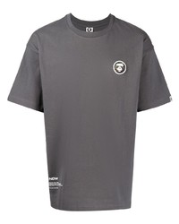 Мужская темно-серая футболка с круглым вырезом от AAPE BY A BATHING APE