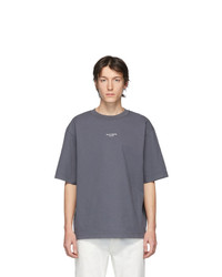 Мужская темно-серая футболка с круглым вырезом от Acne Studios