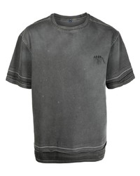 Мужская темно-серая футболка с круглым вырезом от Ader Error
