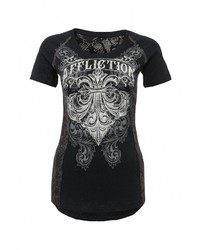 Женская темно-серая футболка с круглым вырезом от Affliction