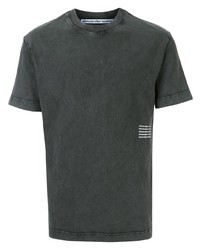 Мужская темно-серая футболка с круглым вырезом от Alexander Wang