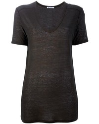 Женская темно-серая футболка с круглым вырезом от Alexander Wang
