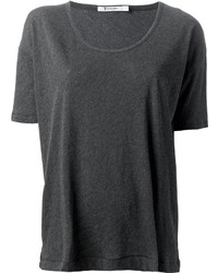 Женская темно-серая футболка с круглым вырезом от Alexander Wang