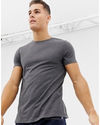 Мужская темно-серая футболка с круглым вырезом от ASOS DESIGN