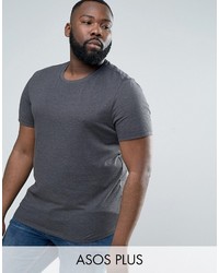 Мужская темно-серая футболка с круглым вырезом от Asos