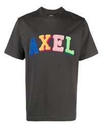 Мужская темно-серая футболка с круглым вырезом от Axel Arigato