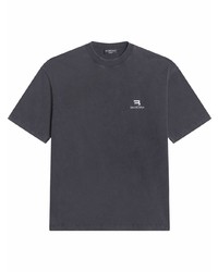 Мужская темно-серая футболка с круглым вырезом от Balenciaga