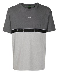 Мужская темно-серая футболка с круглым вырезом от BOSS
