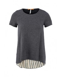 Женская темно-серая футболка с круглым вырезом от BOSS ORANGE