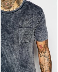 Мужская темно-серая футболка с круглым вырезом от Asos