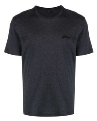 Мужская темно-серая футболка с круглым вырезом от Brioni