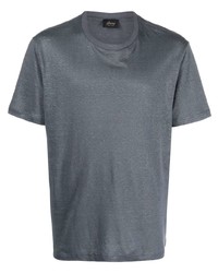 Мужская темно-серая футболка с круглым вырезом от Brioni