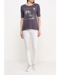 Женская темно-серая футболка с круглым вырезом от Broadway