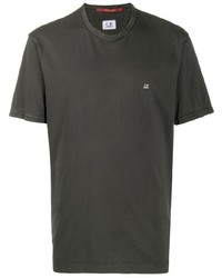 Мужская темно-серая футболка с круглым вырезом от C.P. Company