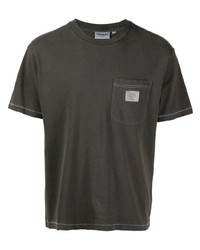 Мужская темно-серая футболка с круглым вырезом от Chocoolate