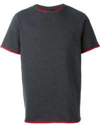 Мужская темно-серая футболка с круглым вырезом от Christopher Kane