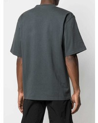 Мужская темно-серая футболка с круглым вырезом от GR10K