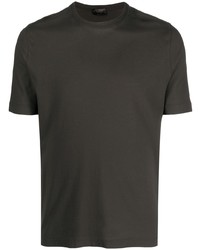 Мужская темно-серая футболка с круглым вырезом от Dell'oglio